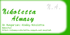 nikoletta almasy business card