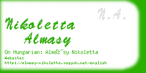 nikoletta almasy business card